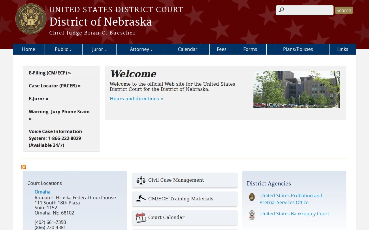 Lyons criminal records at the United States District Court for Nebraska