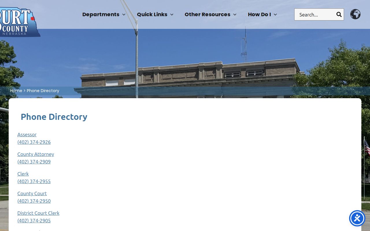 Tekamah criminal court records office phone directory