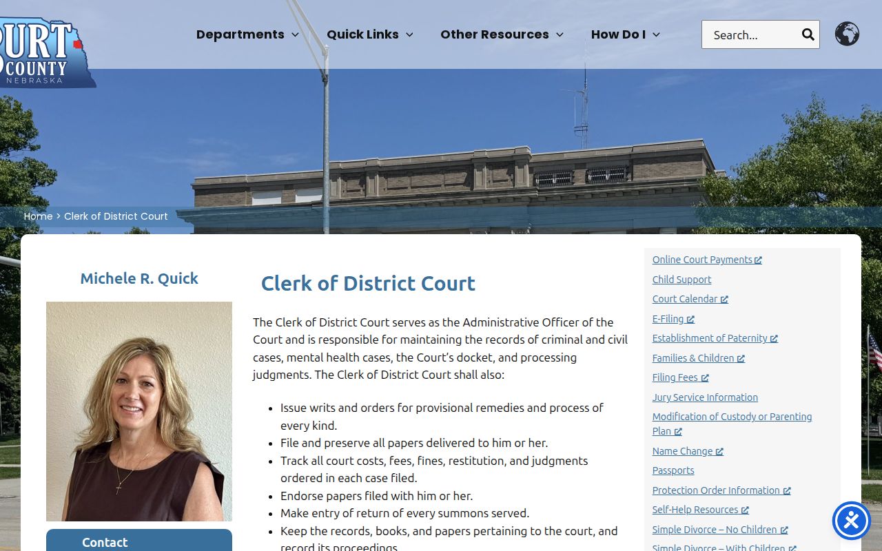 Tekamah criminal records at the Burt County District Court clerk